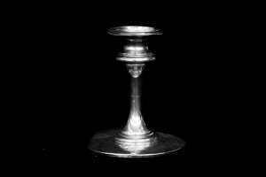 Three antique English sterling silver mounted dressing table items - 3