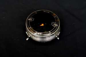 Three antique English sterling silver mounted dressing table items - 4