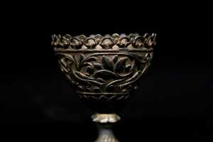 Two silver egg cups, weight 77g - 2