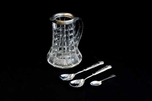 English sterling silver and sterling mounted pieces