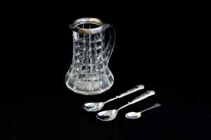 English sterling silver and sterling mounted pieces