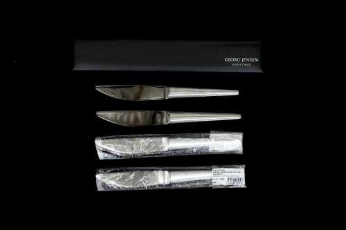 Georg Jensen Caravel sterling silver dinner knives for four