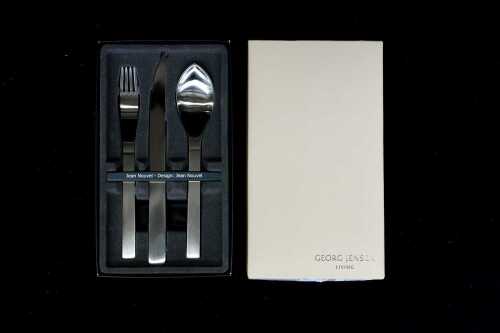 Georg Jensen Jean Nouvel 3-piece stainless steel cutlery setting for one person