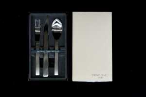 Georg Jensen Jean Nouvel 3-piece stainless steel cutlery setting for one person