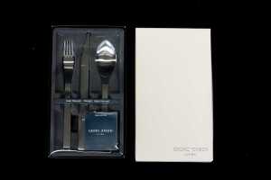 Georg Jensen Jean Nouvel 3-piece stainless steel cutlery setting for one person