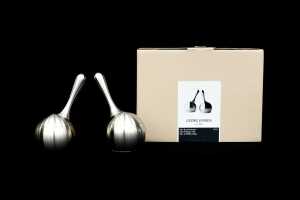Georg Jensen Twist stainless steel salt and pepper mills