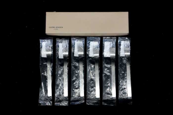 Georg Jensen Jean Nouvel stainless steel entree forks for six