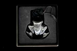 Georg Jensen Steve McGugen letter opener and Henning Koppel stainless steel frog paperweight - 2