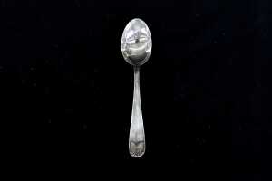 Italian 800 silver set of six teaspoons. 95g weight. - 3