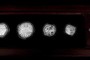 2014 Fine Silver Proof Year six-coin set, 61.62 grams - 2
