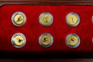 The Australian Lunar Coin Series, 12-Year Collection, total 18.6g - 3