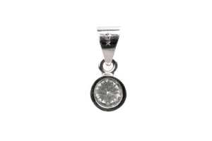 A diamond pendant in 18 carat white gold - 2