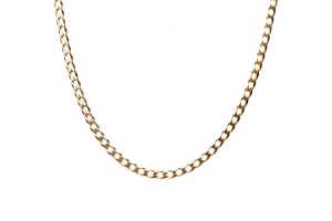 A curb link necklace in 9 carat yellow gold
