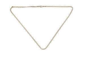 A curb link necklace in 9 carat yellow gold - 3