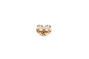A pair of garnet and diamond earrings in 9 carat yellow gold - 4