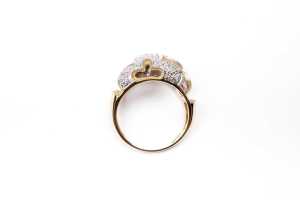 A dress ring in 9 carat yellow gold - 4