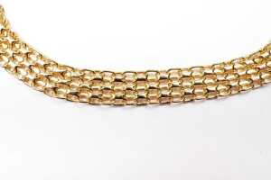 A mesh link bracelet in 9 carat yellow gold - 3
