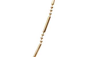 An Italian fancy link necklace in 9 carat yellow gold - 2