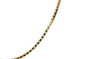 A box link chain in 9 carat yellow gold - 2