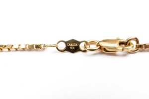 A box link chain in 9 carat yellow gold - 5