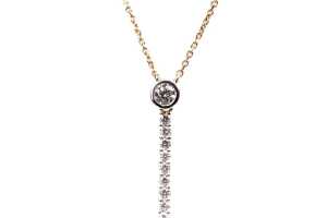 A diamond necklace in 18 carat yellow gold - 2