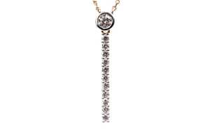 A diamond necklace in 18 carat yellow gold - 3
