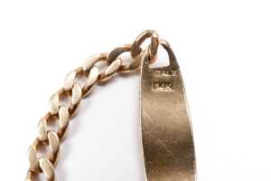 An ID ring in 14 carat yellow gold - 2