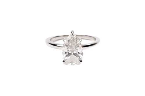A Laboratory grown diamond solitaire ring in platinum
