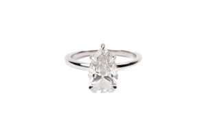 A Laboratory grown diamond solitaire ring in platinum