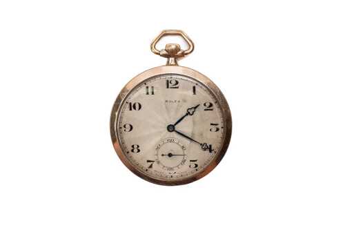 An antique rolled gold Rolex pocket watch