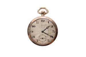 An antique rolled gold Rolex pocket watch