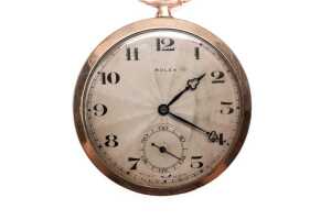 An antique rolled gold Rolex pocket watch - 2