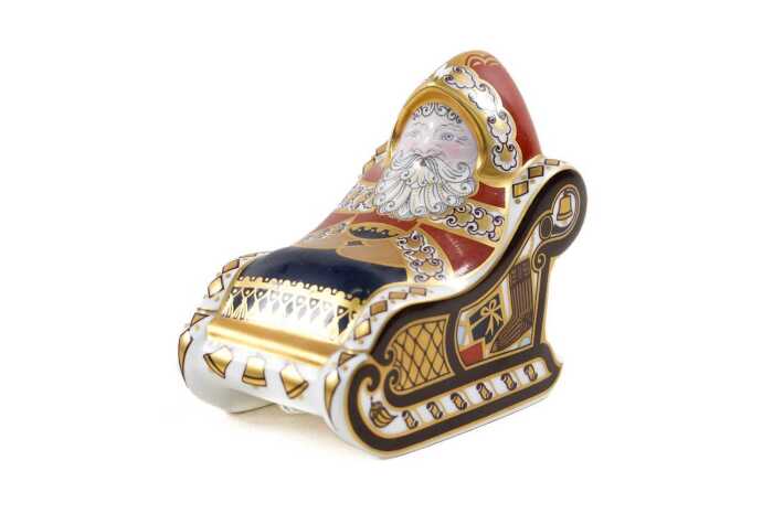 Royal Crown Derby Santa Claus porcelain figure in original box