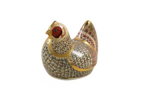 Royal Crown Derby Farmyard Hen limited edition porcelain figure in original box