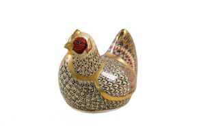 Royal Crown Derby Farmyard Hen limited edition porcelain figure in original box