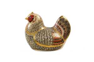 Royal Crown Derby Farmyard Hen limited edition porcelain figure in original box - 2