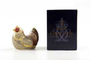 Royal Crown Derby Farmyard Hen limited edition porcelain figure in original box - 5
