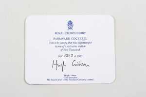 Royal Crown Derby Farmyard Cockerel limited edition porcelain figure in original box Edition 23672/5000 - 5