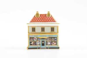 Three Royal Crown Derby porcelain miniature house figures in original boxes - 3