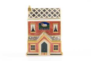 Two Royal Crown Derby porcelain miniature house figures in original boxes - 2