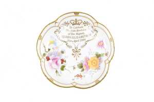 Three Royal Crown Derby Queen Elizabeth II commemorative pin dishes - 2
