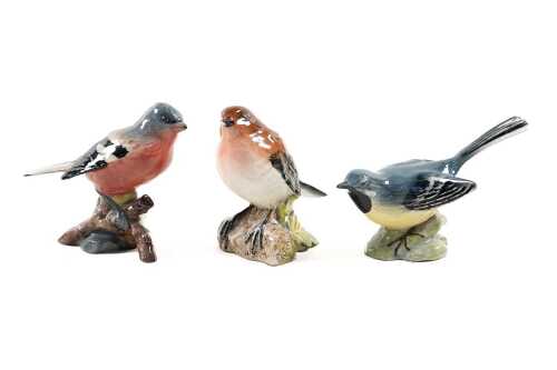 Three Beswick porcelain bird figures