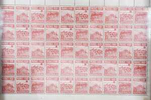 1953 Australia 3.5D sheet of 'Produce Food' - 2