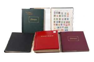 Five World stamp, stamp albums.