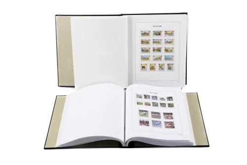 Isle of Man stamp collection in two Davo albums with slip cases