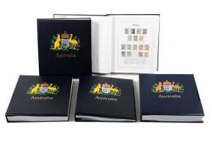 Australian stamp collection in five Davos albums with slip cases