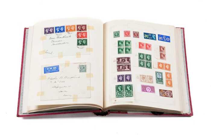 Old World album of stamps