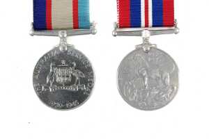 Four World War II medals for C.T. McDonald, VX 12723 - 2