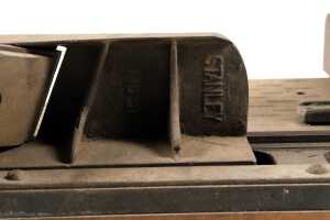 Antique Stanley No.51 shooting plane on No.52 shooting board - 3
