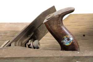 Antique Stanley No.51 shooting plane on No.52 shooting board - 4